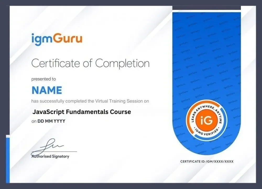 JavaScript Fundamentals | igmGuru