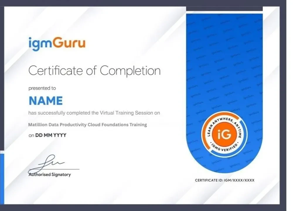 Matillion Data Productivity Cloud Foundations Certification Exam