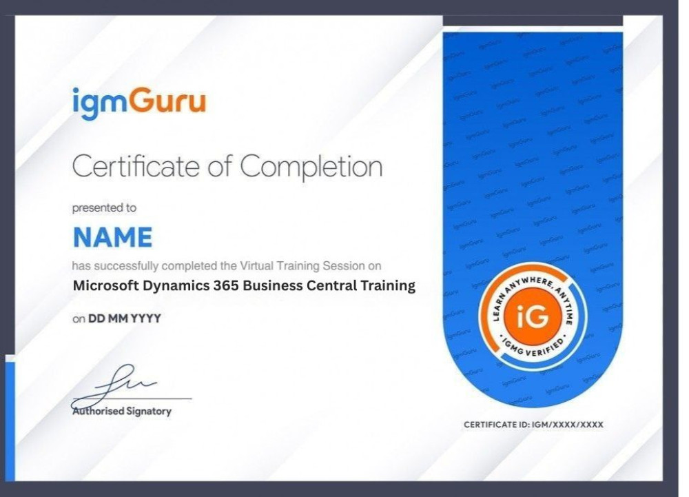 Microsoft Business Central Training Certification Course Online