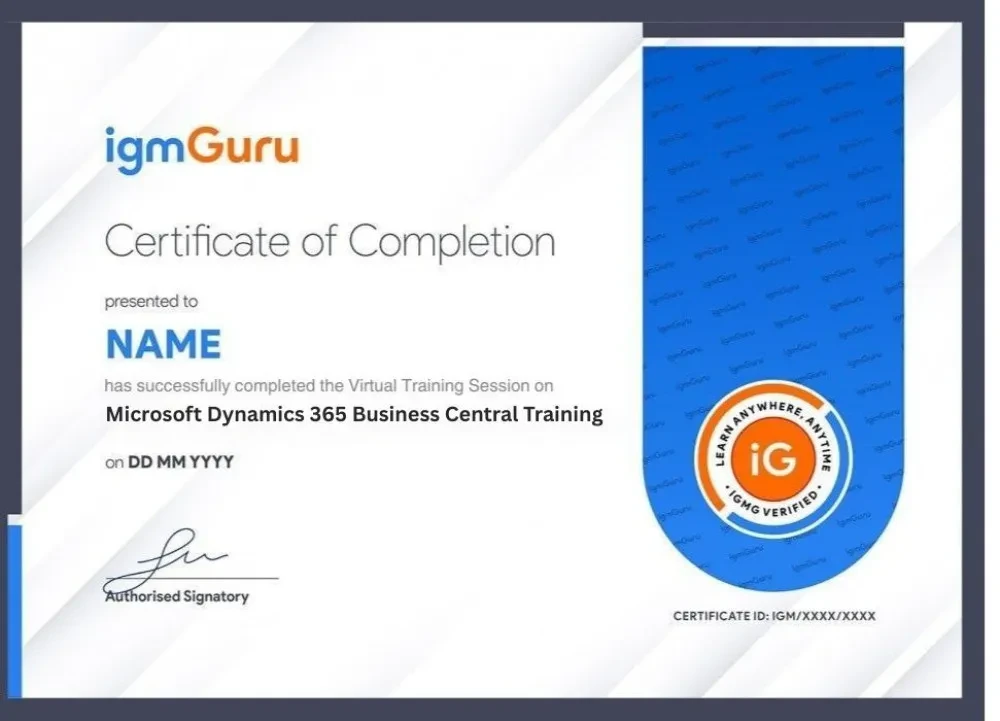 Microsoft Dynamics 365 Business Central Certification