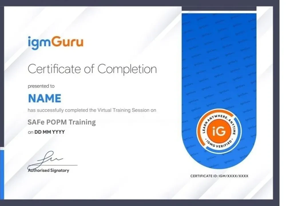 SAFe POPM Certification Exam