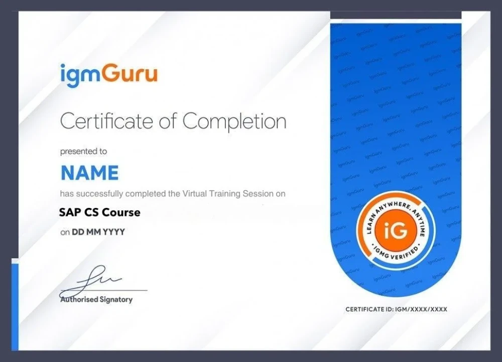 SAP CS Certification
