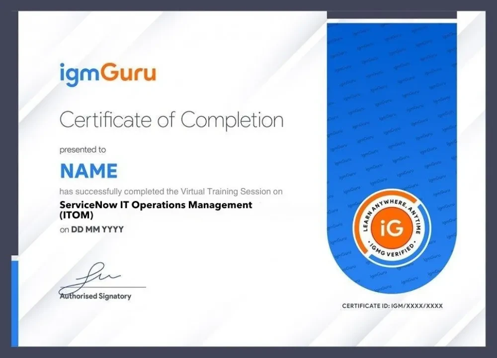 ServiceNow IT Operations Management (ITOM) Certification
