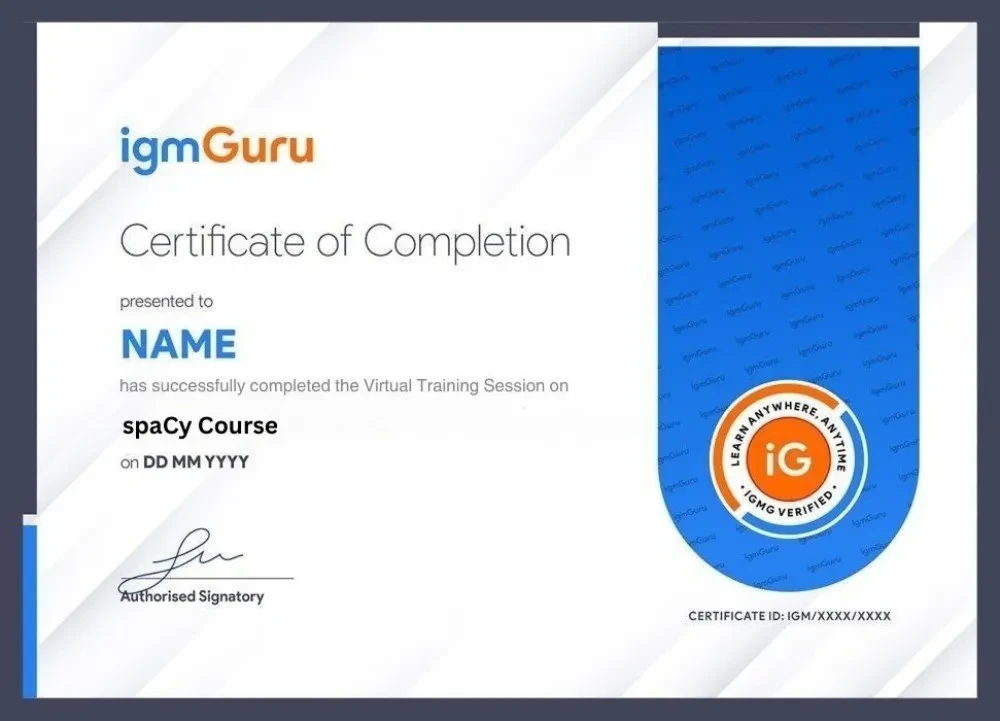 spaCy Certification