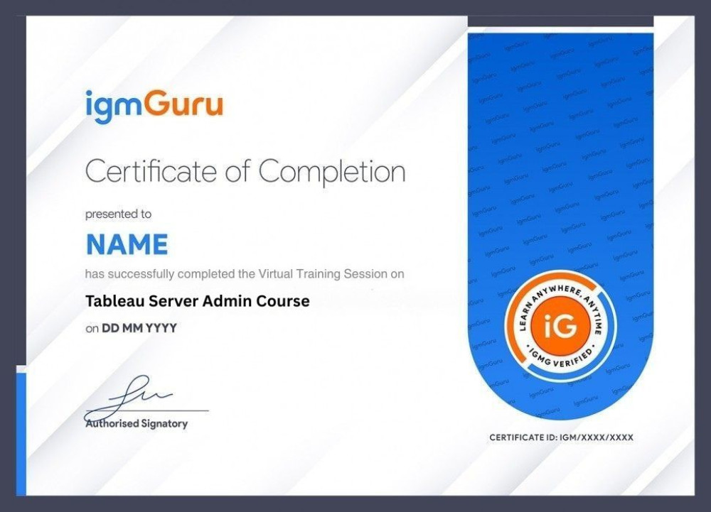 Tableau Server Admin Certification