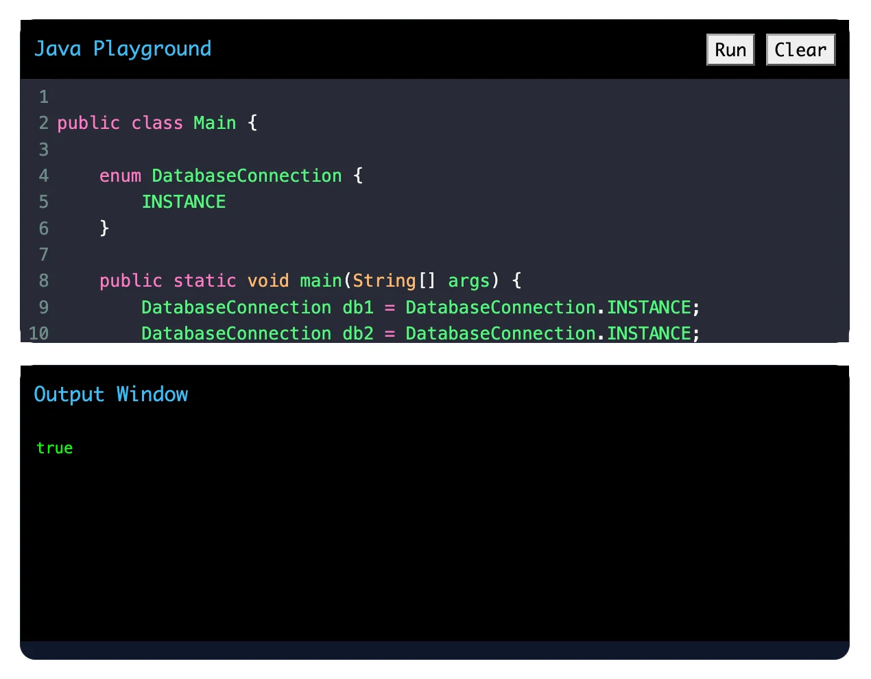 Using an enum
