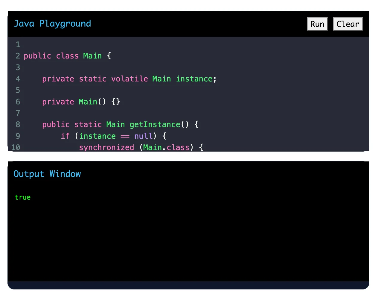 Using double-checked locking