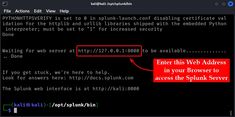 access the server through a browser