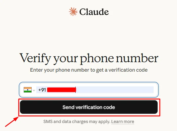 add mobile number for Claude Code account verification