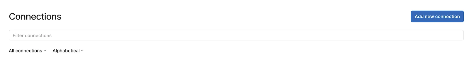 Add new connection button in tool