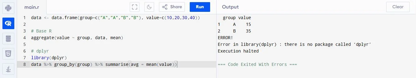 aggregate or summarize data in r