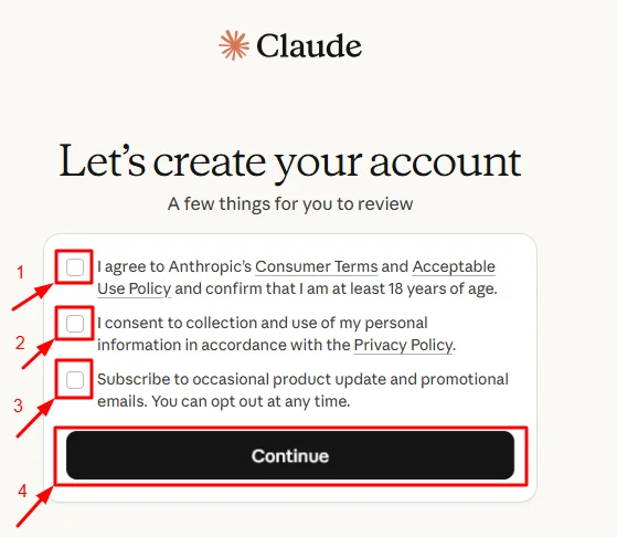 agree with terms and conditions of Claude AI for Claude Code