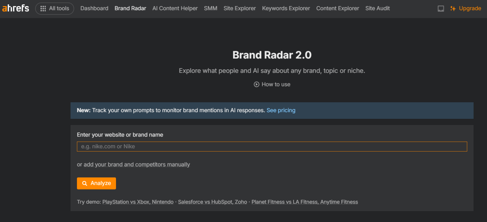 ahrefs brand radar an ai visibility tool