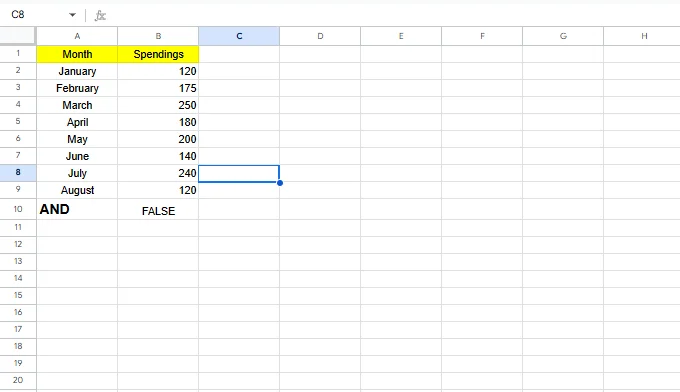 AND formula in Excel with multiple conditions example