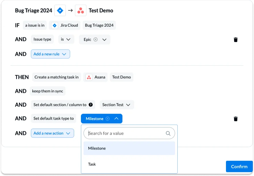 asana jira integration