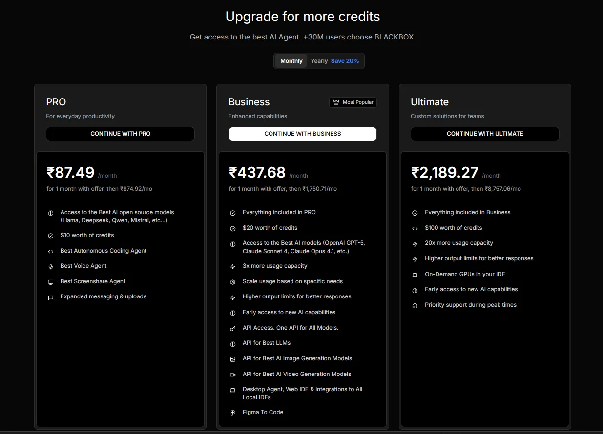 black box ai price