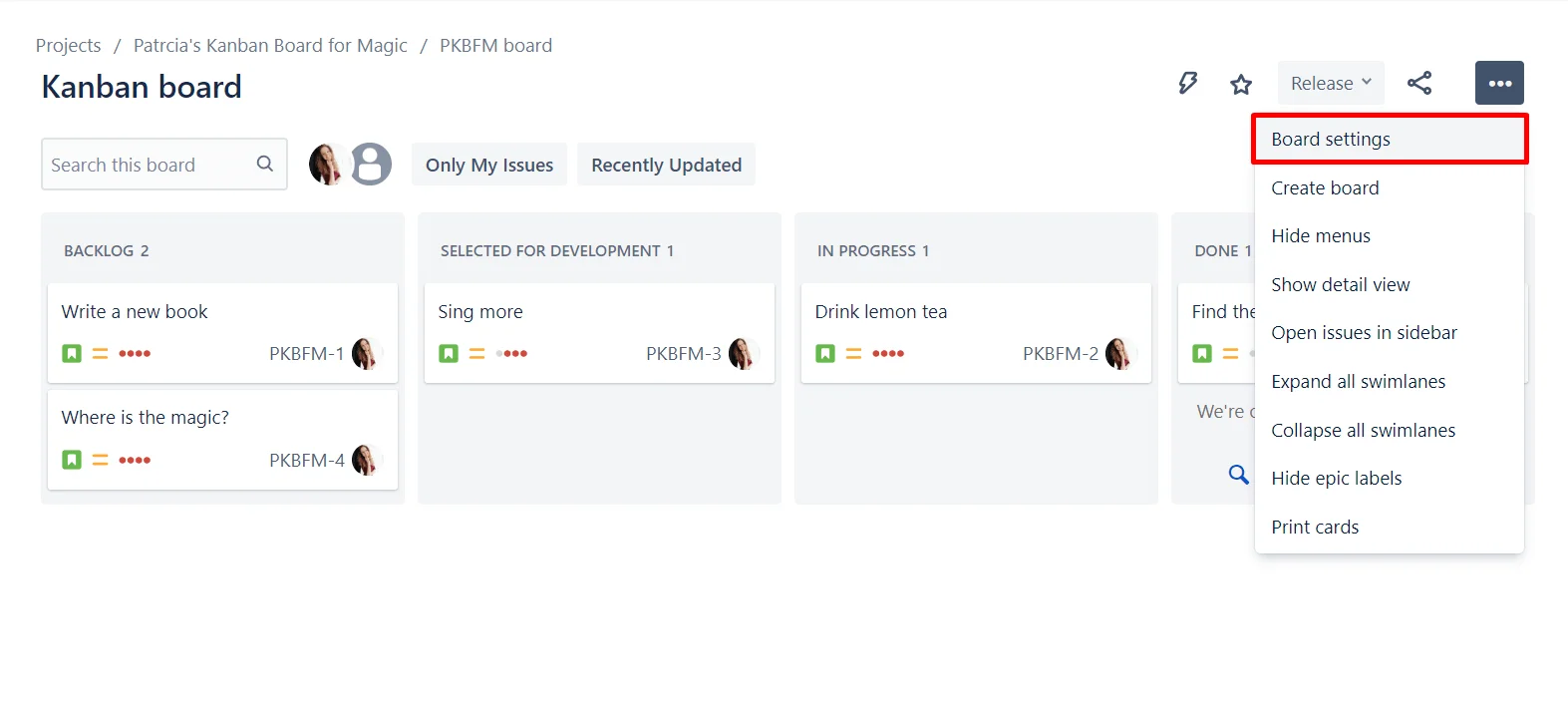 Configure a Jira Board