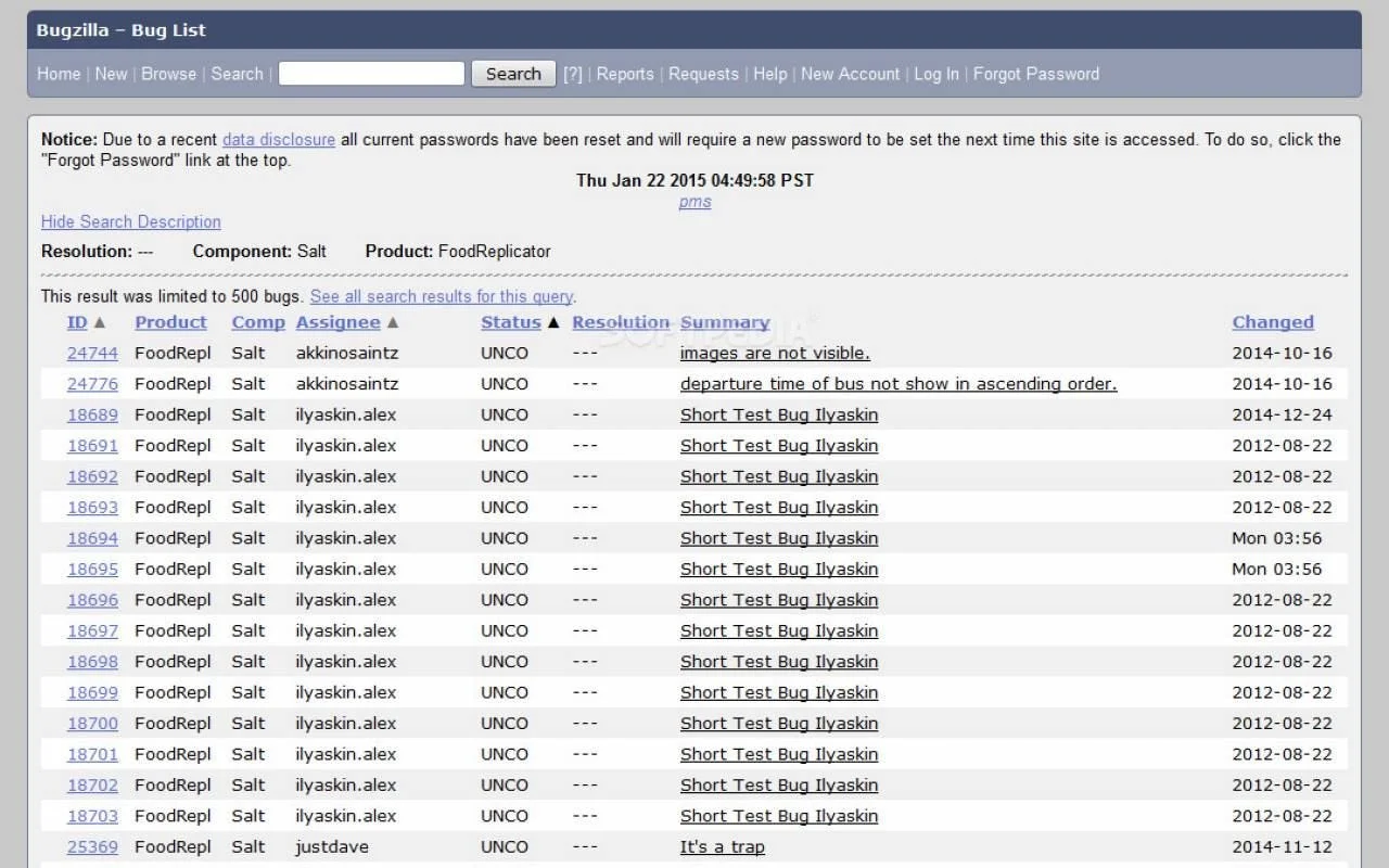 bugzilla interface