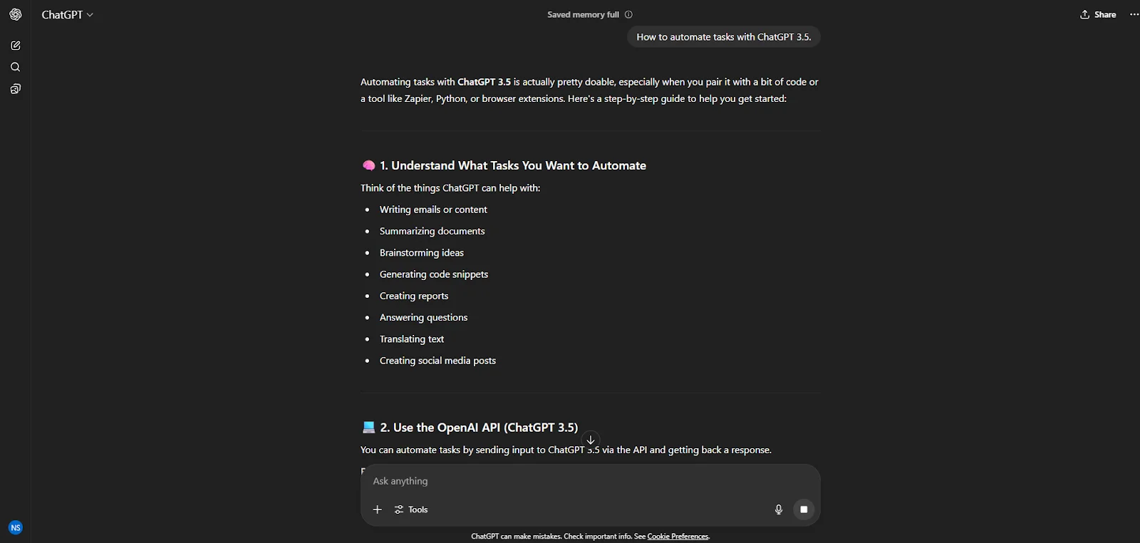 business automation with chatgpt 3.5