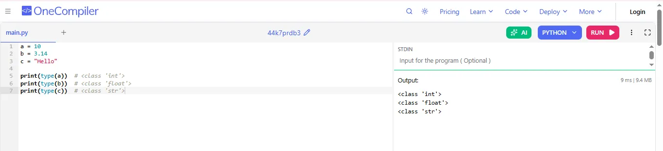 checking python variable type