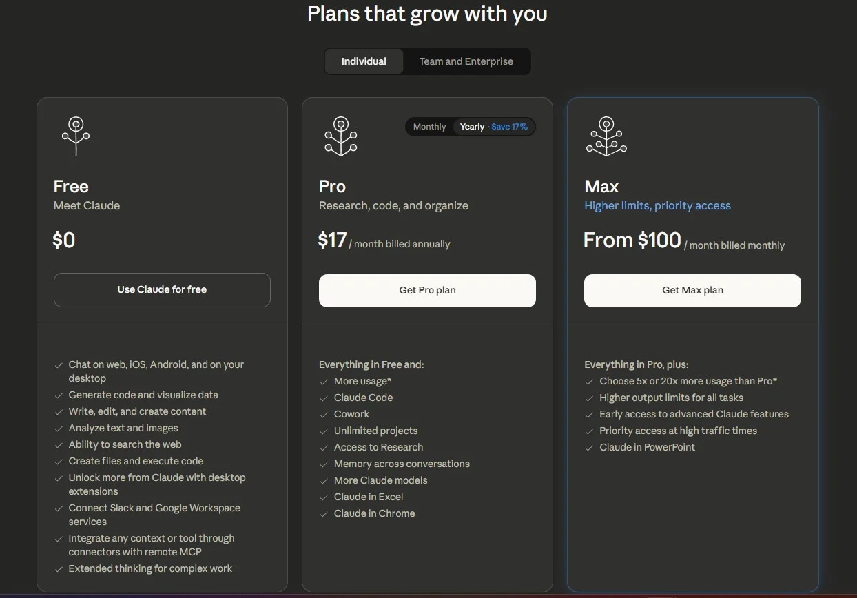claude ai pricing
