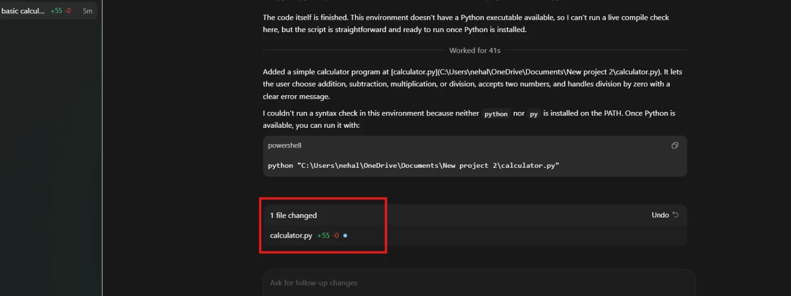 codex generating a complete program with functions