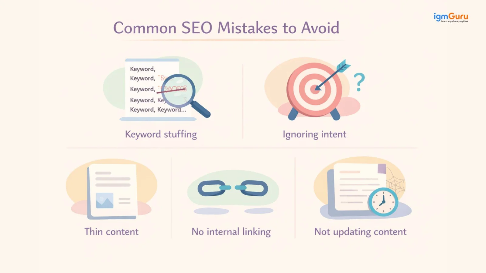 common seo mistakes to avoid