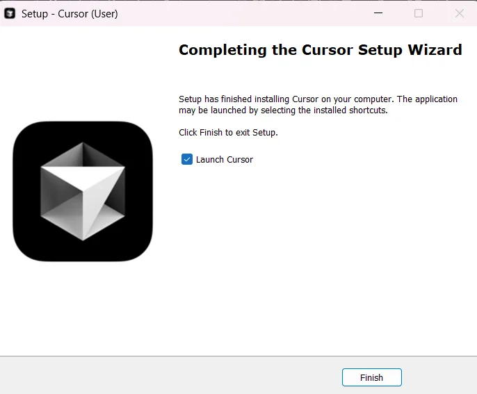 completing the cursor set up wizard