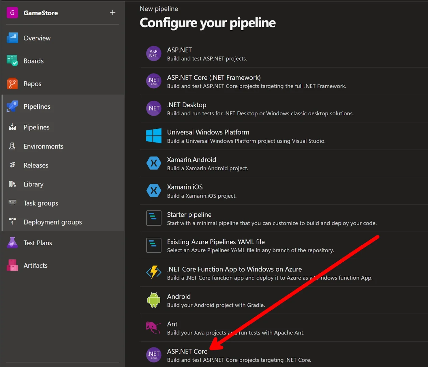 configure your pipeline