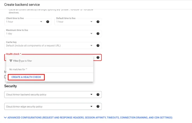 Create a Health Check option
