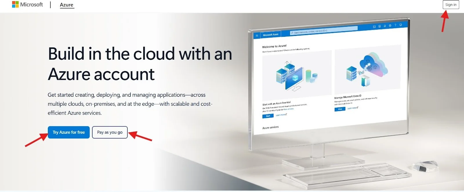 create azure account