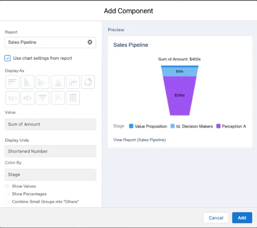 create dashboards in salesforce