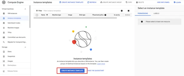 Create Instance Template