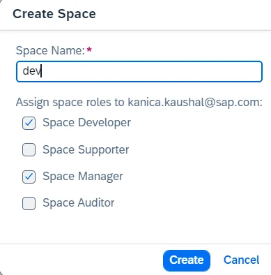 create space in abap
