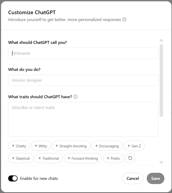 customize chatgpt
