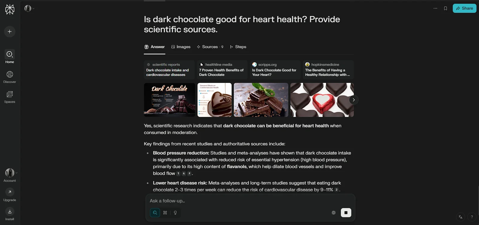daily Q and A and fact checking example perplexity ai