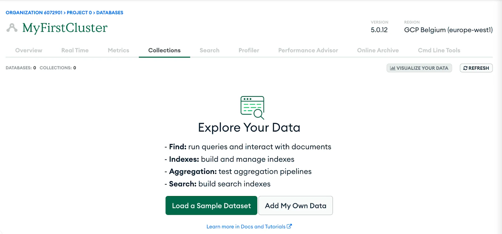 Create a Database in MongoDB