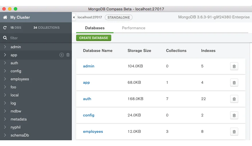 Create a Database in MongoDB