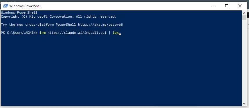 launch Claude Code by typing claude in terminal