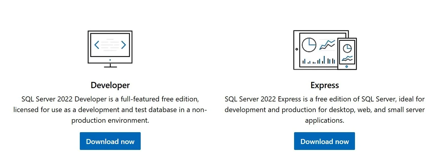 downloding the Microsoft SQL server