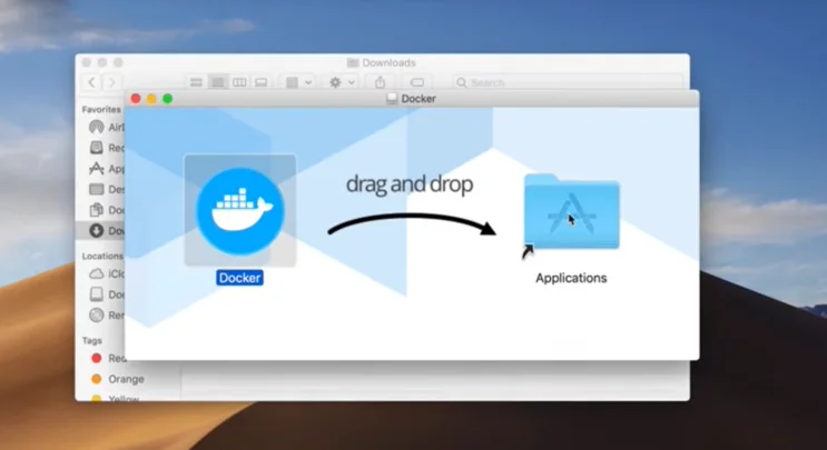 drag and drop docker icon