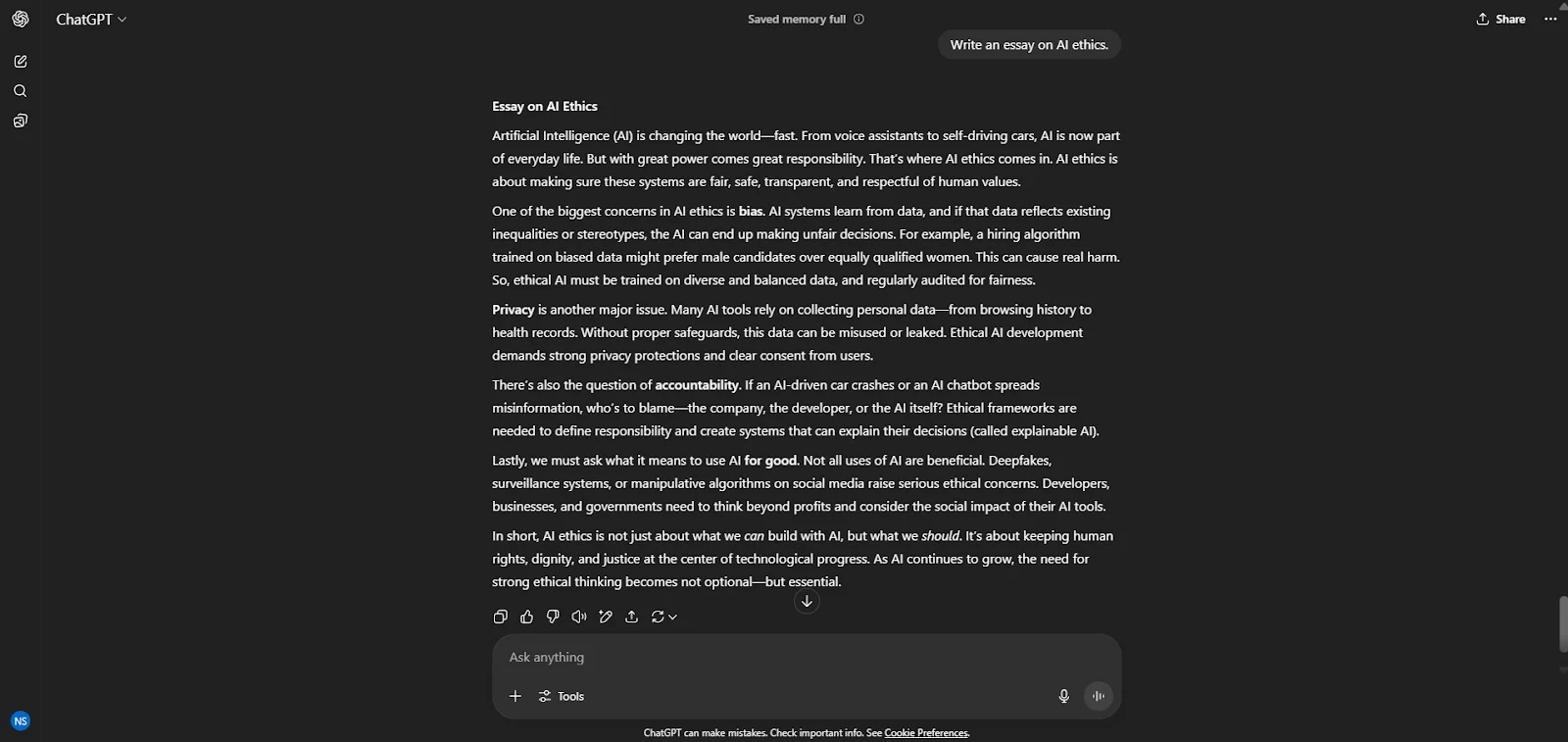 essay writing with chatgpt 3.5