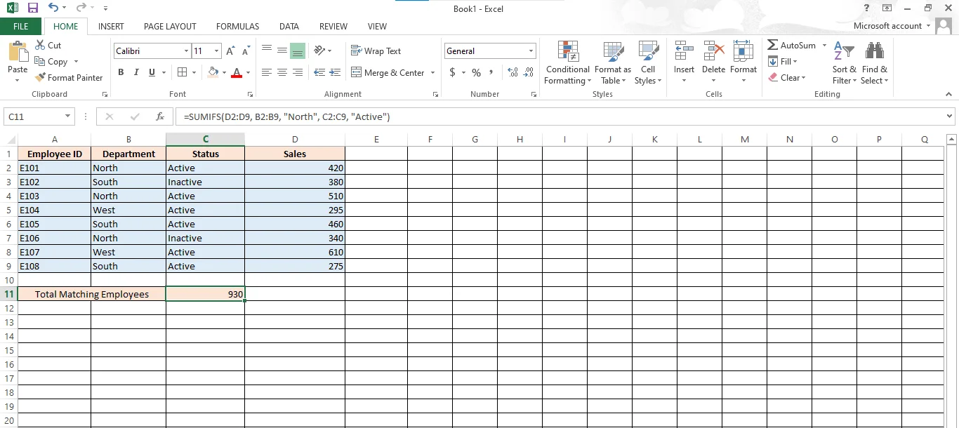 example of custom excel array formula