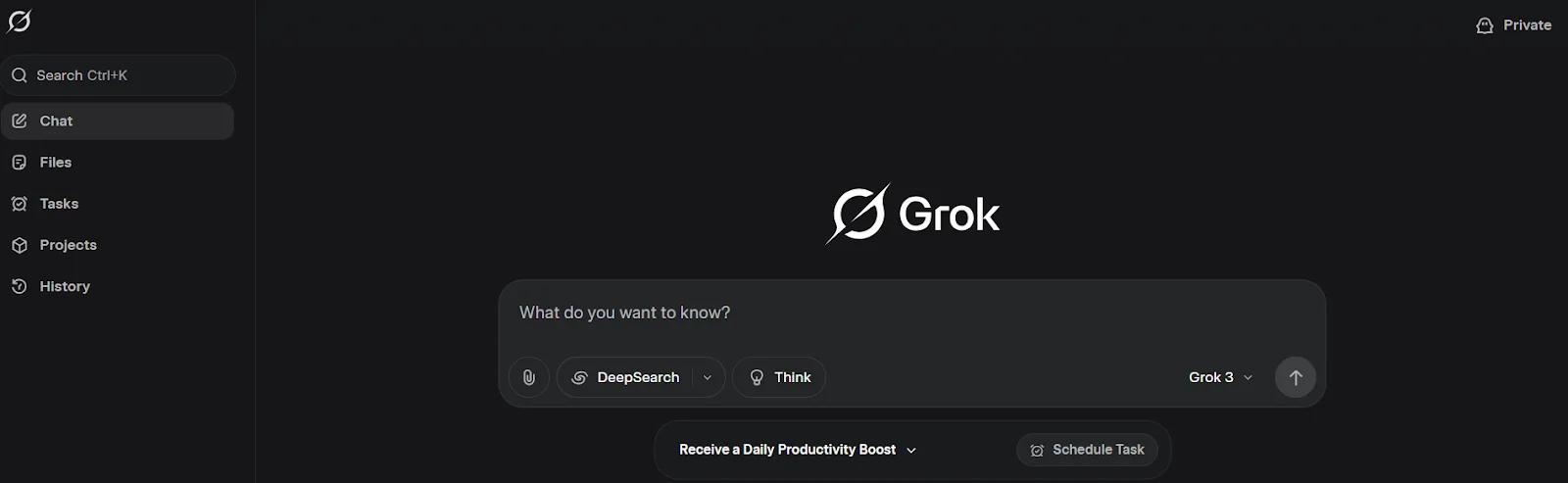 grok ai ui