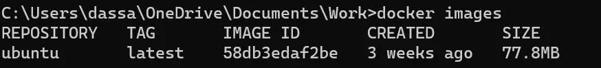 Dockerfile in Ubuntu Container
