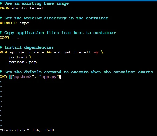 Docker Image from Dockerfile