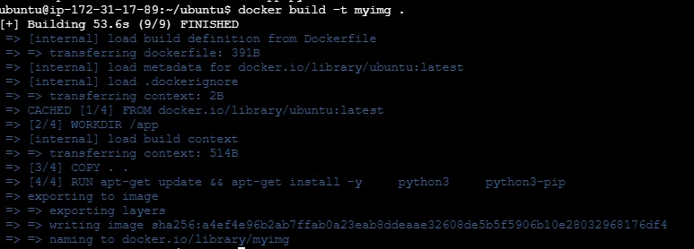 Docker Image from Dockerfile