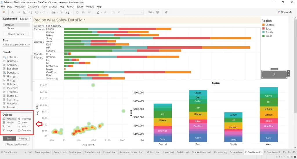Dashboard in Tableau