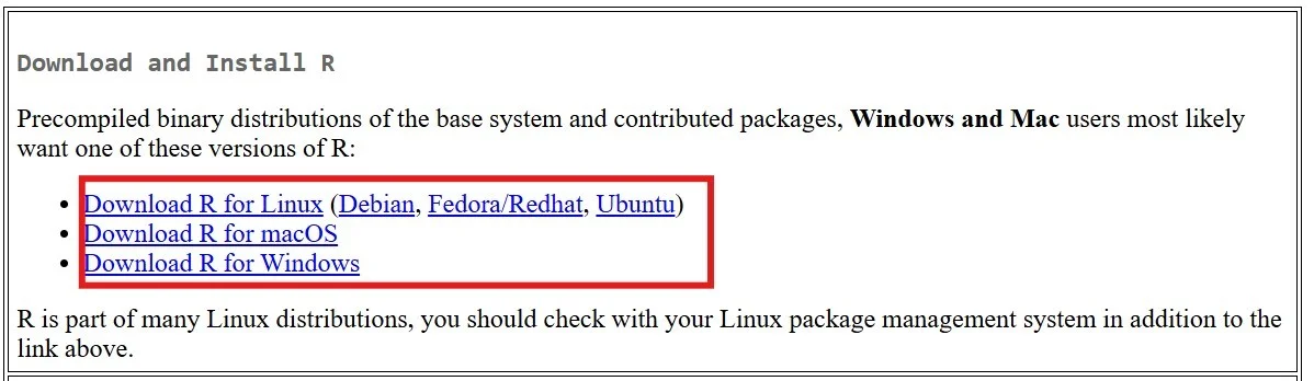 how to download and install r