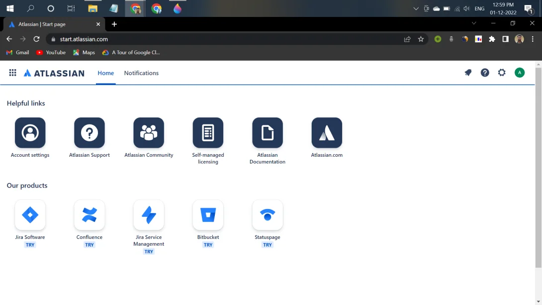 jira account page